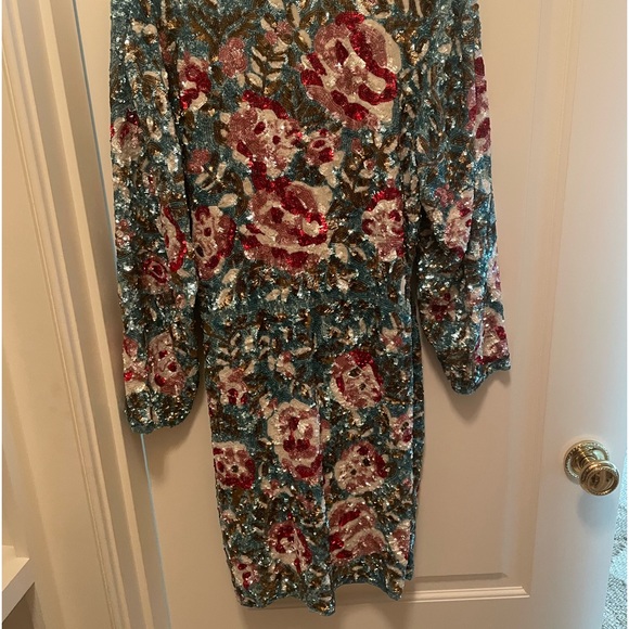 Retrofete Pearl Dress, Size: Medium, Color: Blue Floral - Picture 6 of 8